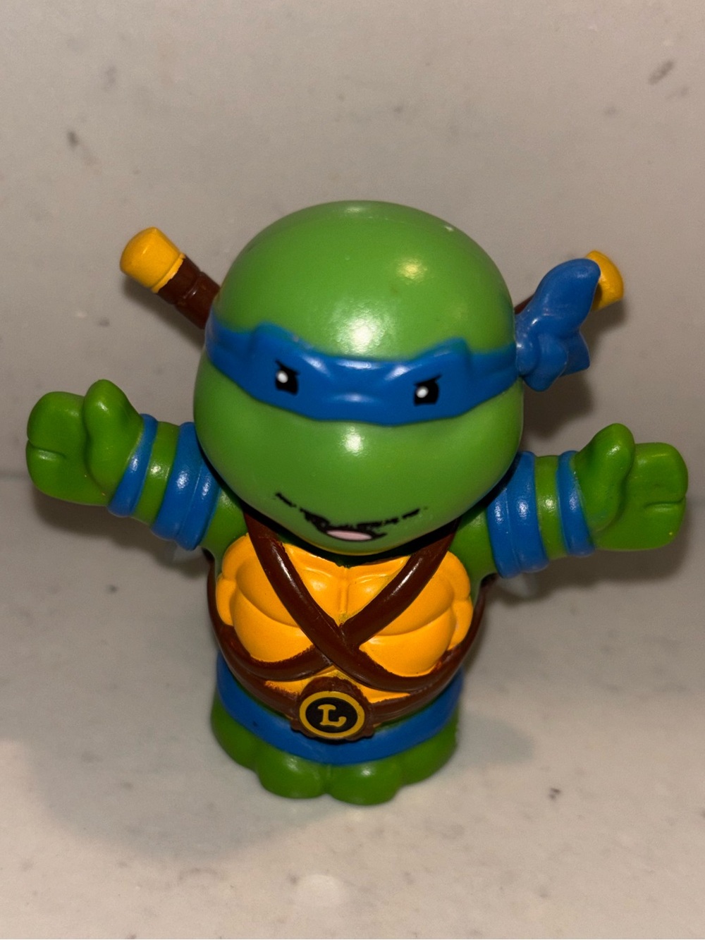 Fisher Price Little People Teenage Mutant Ninja Turtles Leonardo Figure Toy TMNT